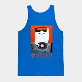 OG DJ - My Cat is a DJ (White) Tank Top